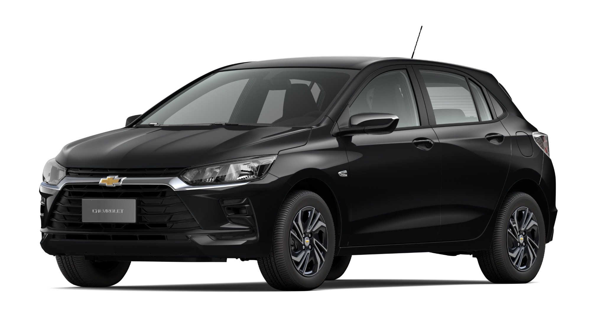 Carro Onix 2027 - Modelo Turbo MT na cor Preto Ouro Negro